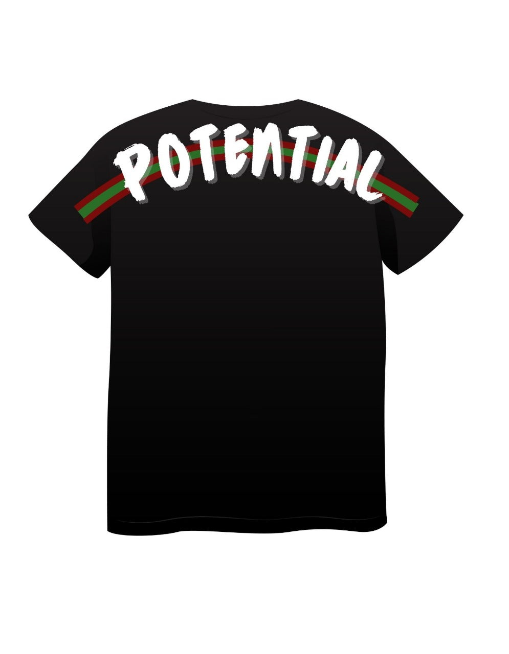Black Oversized Potential Printed T-Shirt